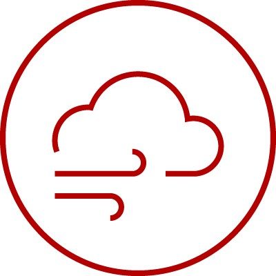 Weather icon for wind, storm, cloud with wind