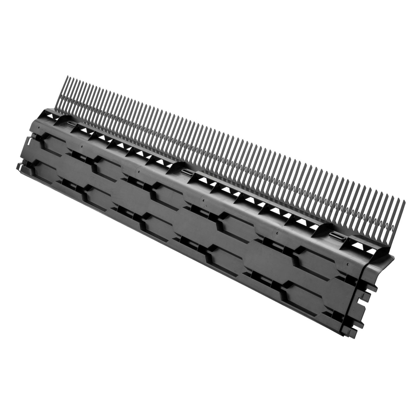 Combidakvoetprofiel 140 mm kunststof zwart